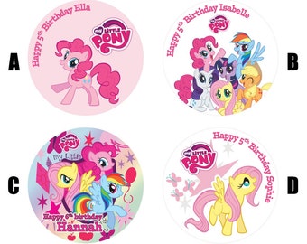 My Little Pony 7.5” Edible Birthday Cake Topper Decoration Personalised