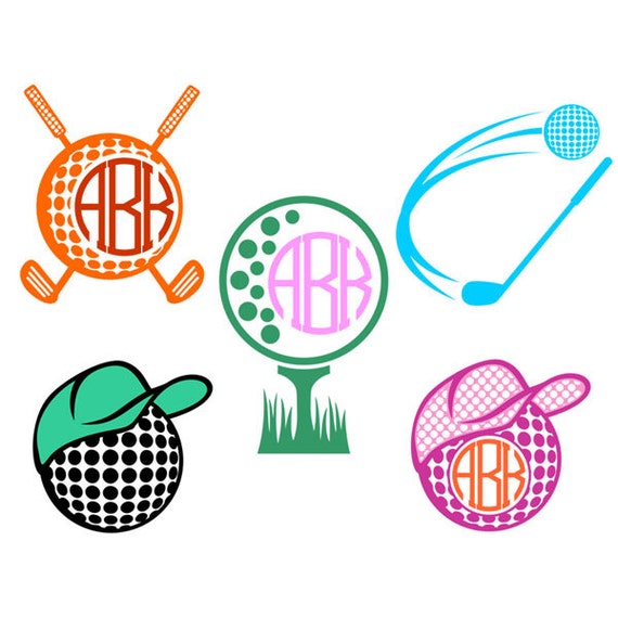 Download Golf Monogram Frame Cuttable Designs SVG DXF EPS use with