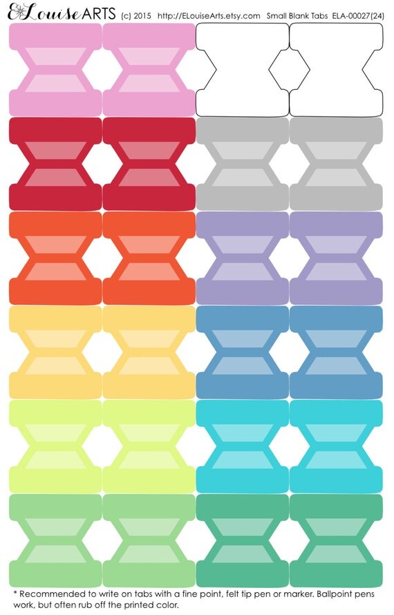 Blank Tab Stickers Tabs for Notebooks Planners Hobonichi