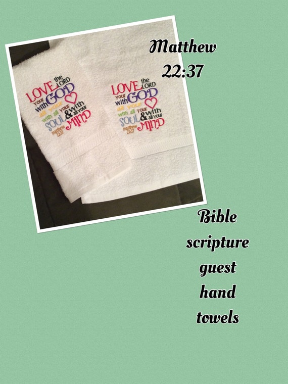 Bible Scripture Guest Hand Towels