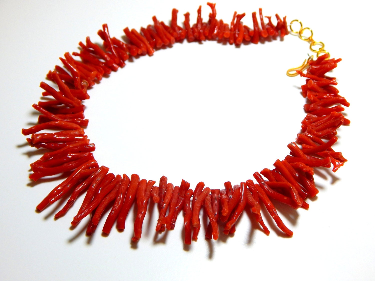 Italian Coral Stick branch Necklace 100 Natural Gemstone Size