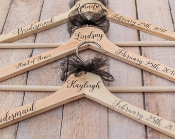 Bridal Party Hangers - Bridesmaid Hangers - Wedding Party Hangers - Wedding Dress Hanger - Bridesmaid Dress Hanger - Bridal Party Proposal