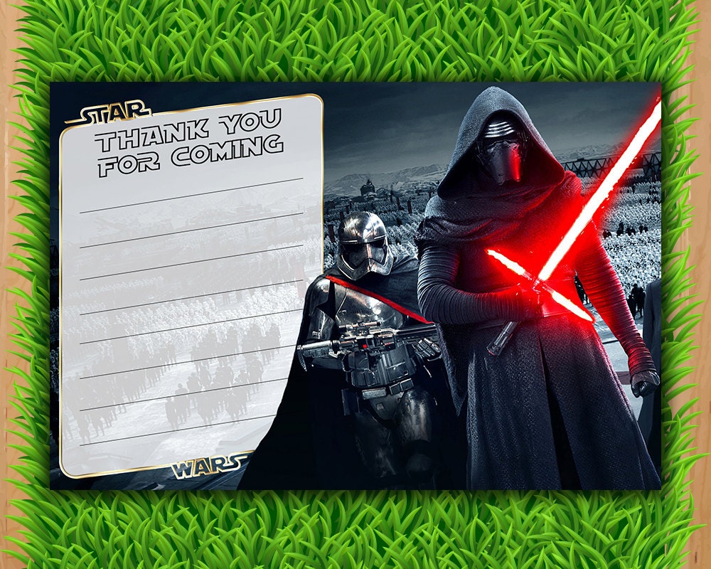 Star Wars Thank You Card INSTANT DOWNLOAD Star Wars Thank