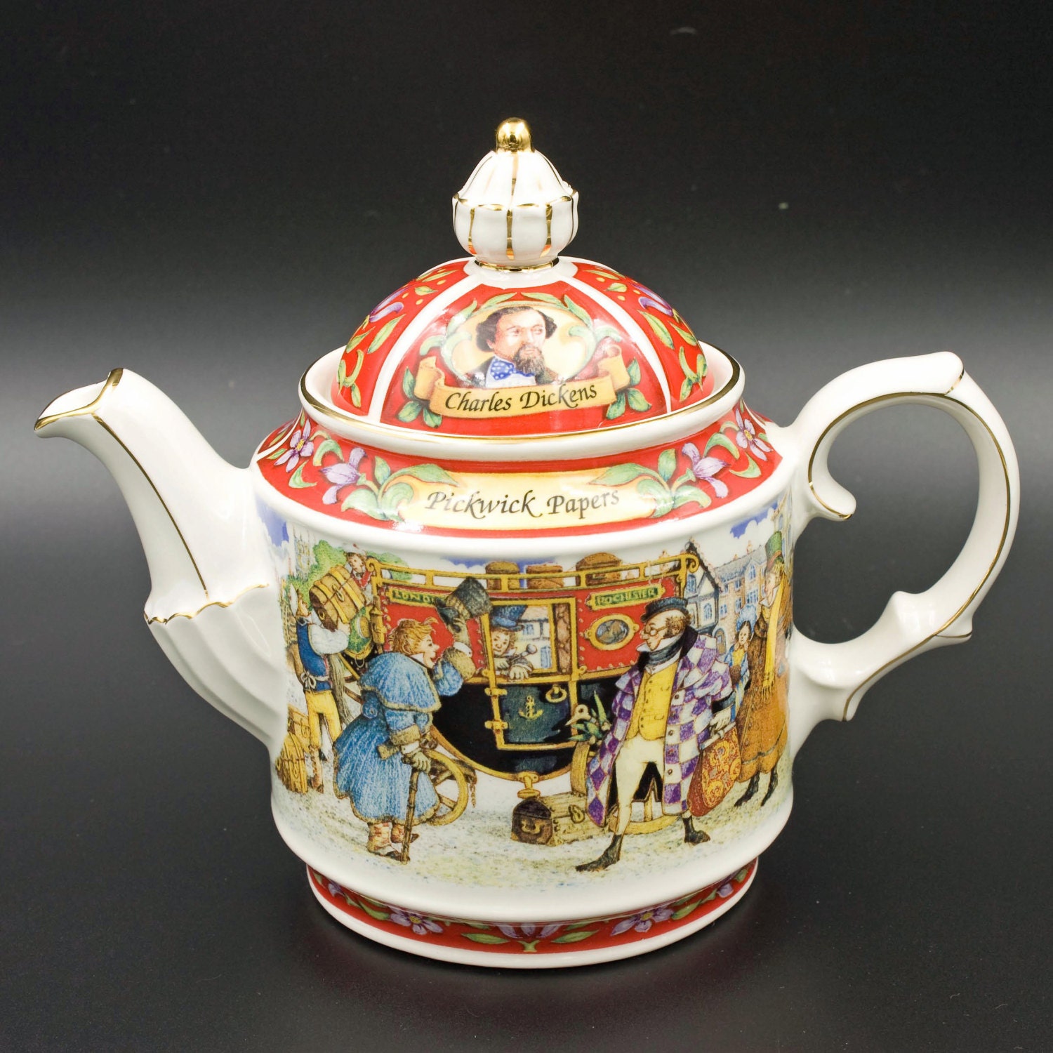 James Sadler Teapot,Charles Dickens,Vintage teapot,teapot,1970s teapot