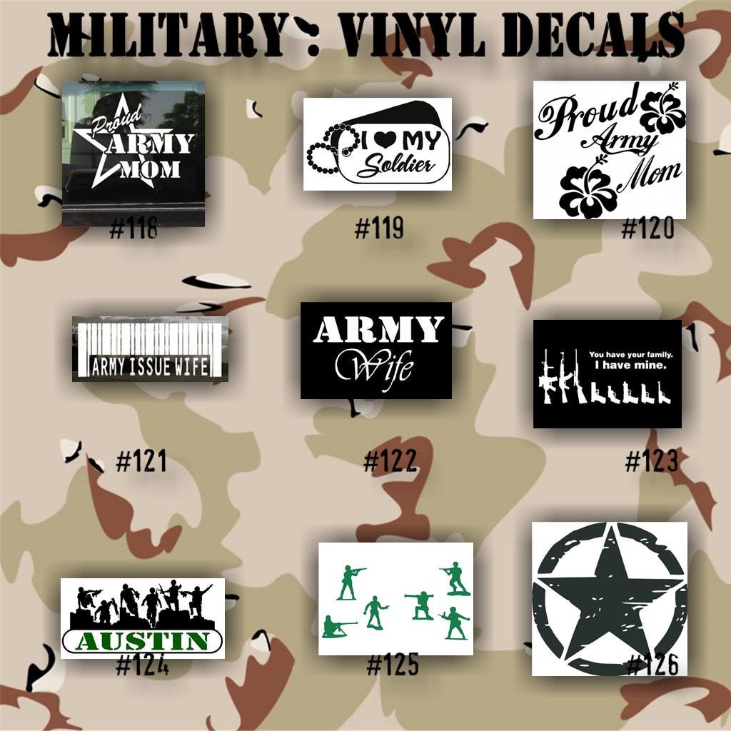 MILITARY vinyl decals car window stickers by CreativeStudio805