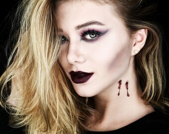 includes 2 tattoos temporary tattoos vampire halloween bite temporary tattoo - Scary Vampire Halloween Costumes includes 2 tattoos temporary tattoos vampire halloween bite temporary tattoo - Scary Vampire Halloween Costumes