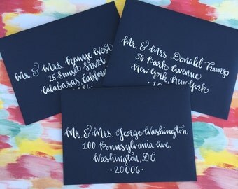 Hand Lettered Calligraphy Envelopes