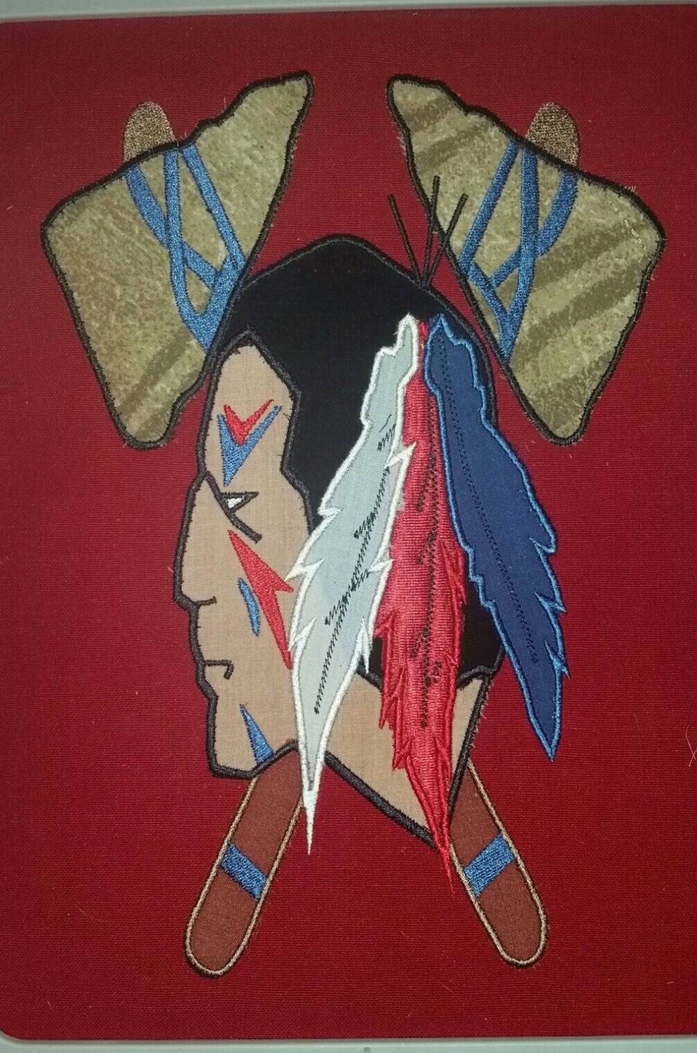 Apache Warrior design applique 4 sizes 8