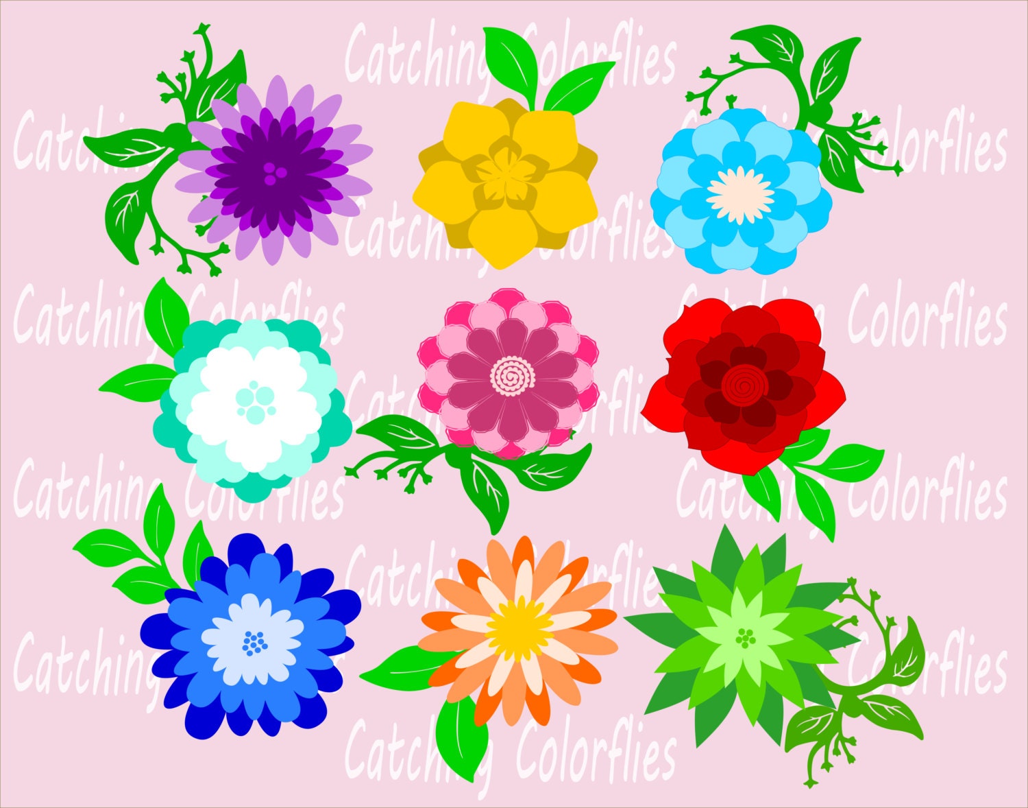 Download Flower SVG files SVG floral cut files 3-D flower SVG