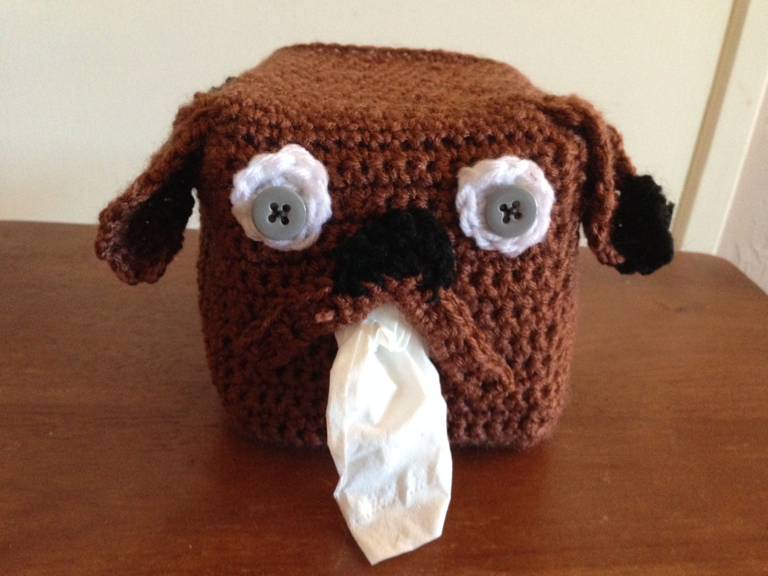 Puppy Dog Tissue Box Cover by CrochetKicker on Etsy