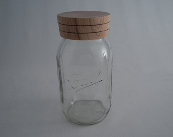 Wooden Mason Jar Lid Wood Canning Jar Lid Cherry Hand Turned Decorative