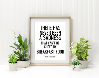 Breakfast Food Ron Swanson Parks and Rec DIGITAL Download JPEG Print