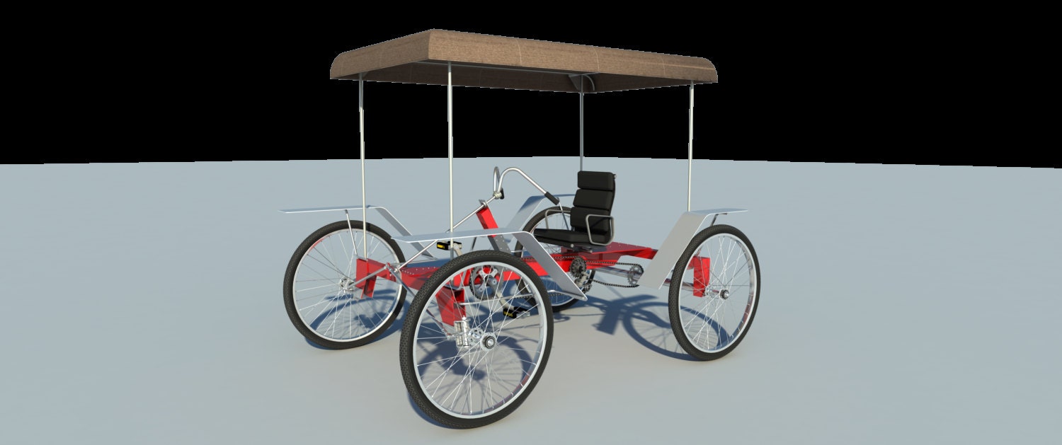 Build your own 4 wheel pedal bike car DIY Plans Pedicab