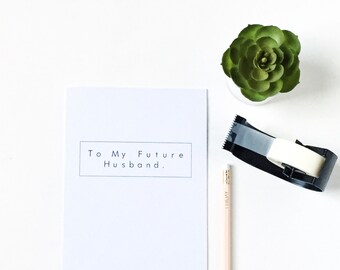 To My Future Husband Journal