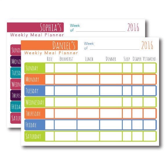 Printable Meal Planner For Baby | meal planner printable for baby toddler editable pdf Printable Meal Planner For Baby | meal planner printable for baby toddler editable pdf