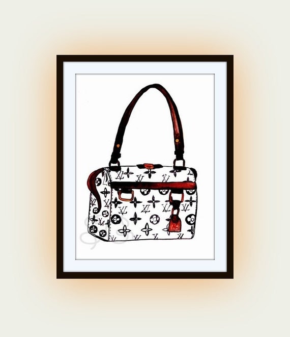 Louis Vuitton handbag LV Printable Wall Art by SweepingGirlSays
