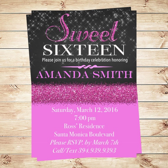 How To Make A Sweet 16 Invitation