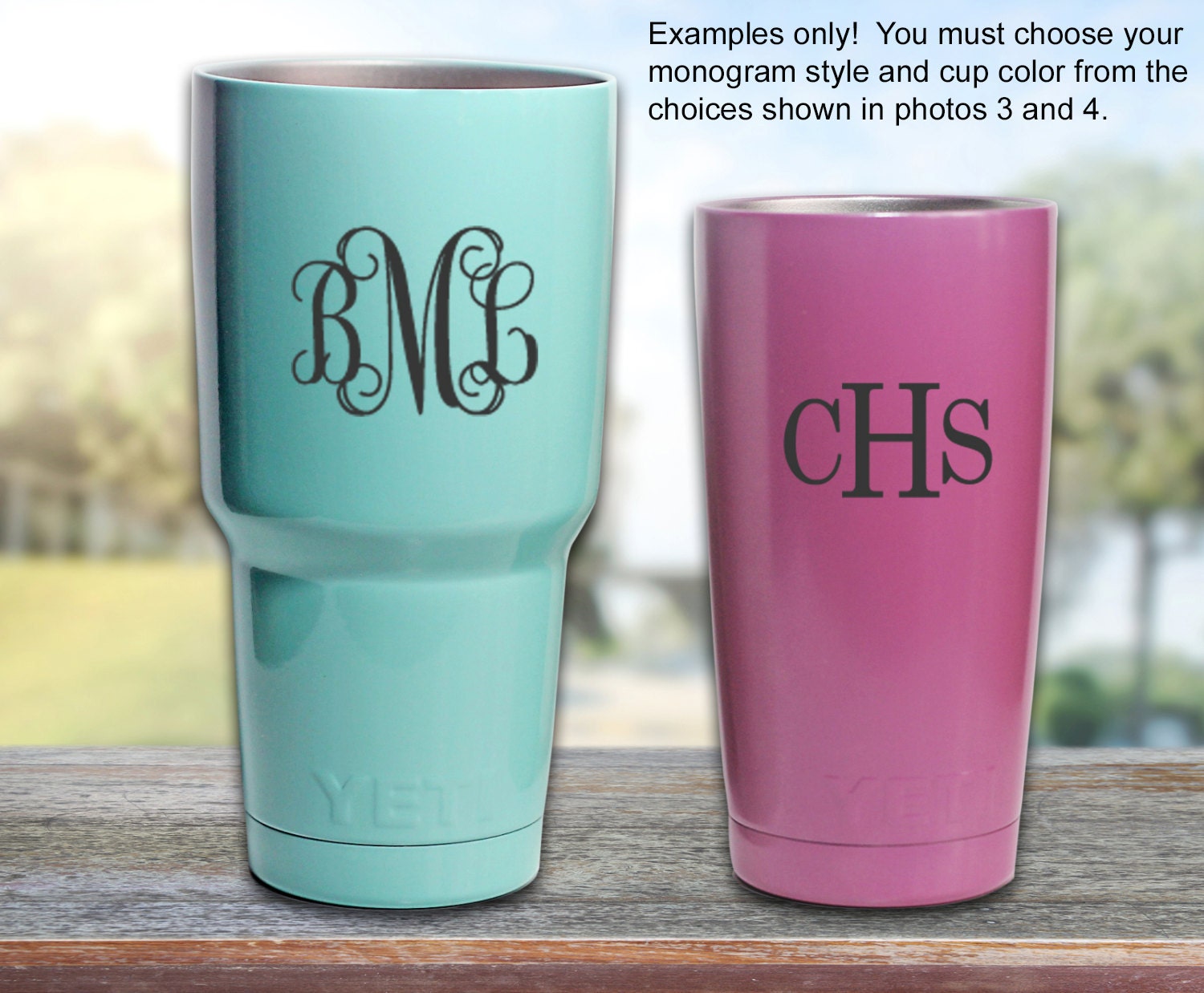 Engraved Powder Coated Yeti Colored Yeti Monogram Yeti By Ntxlaser 3004