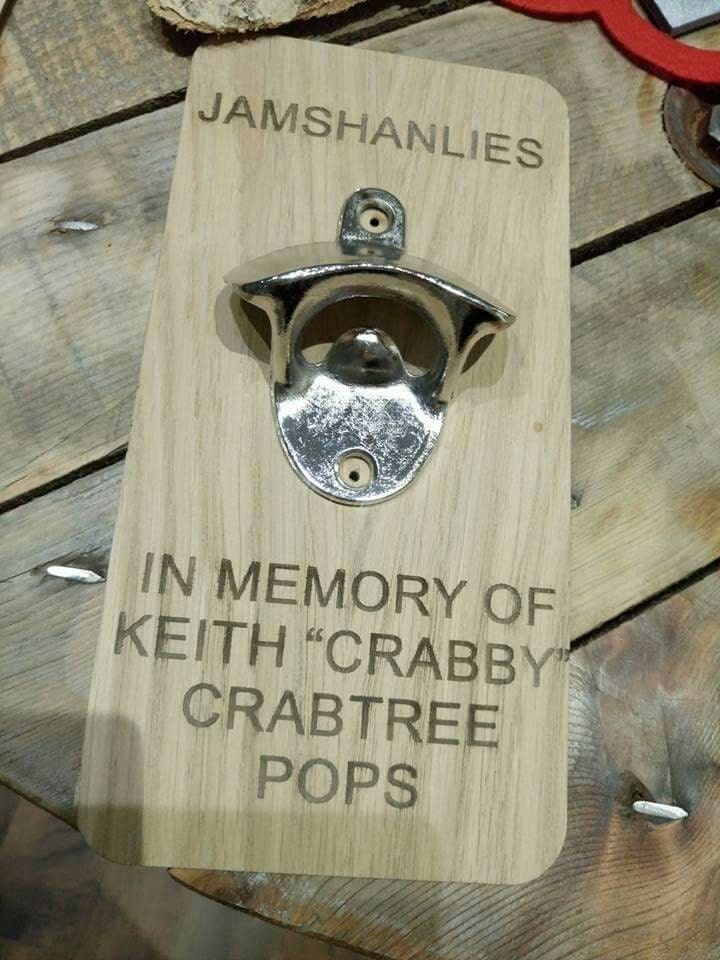 Quirky wooden Bottle opener personalised engraved