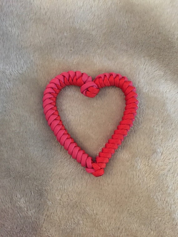 Items similar to Rope Valentines Heart, Paracord heart, heart keychain