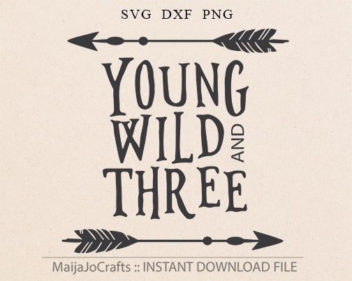 Download Young Wild and Three third birthday boy shirt design three