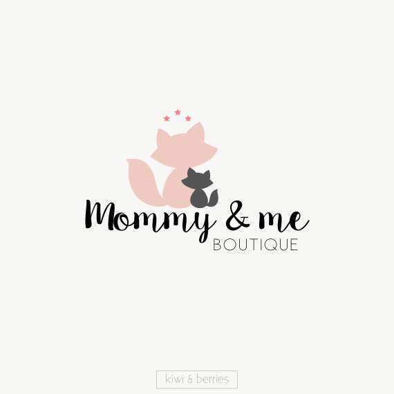 Mommy and me logo design Baby boutique shop logo Kids logo
