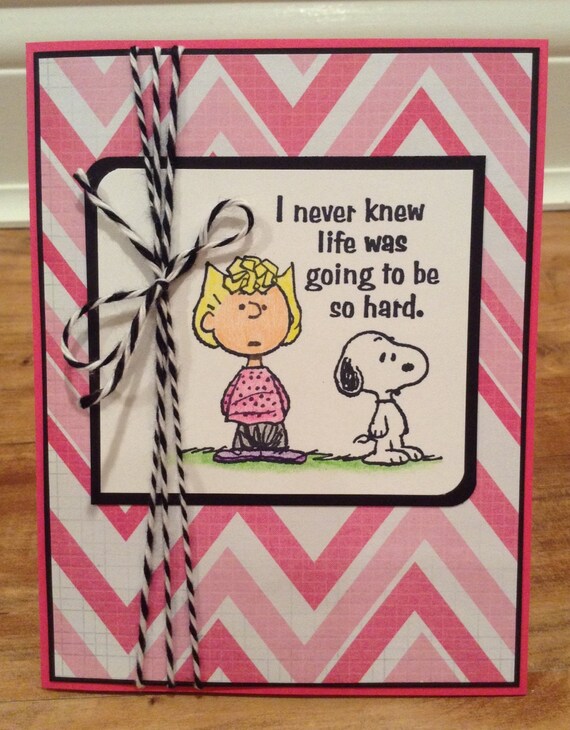 Peanuts Get Well/ Sympathy/ Encouragement Card