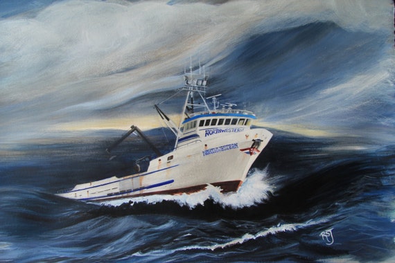 The Northwestern crab boat paintings deadliest catch storm