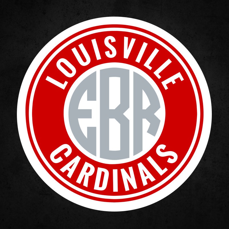 Download Louisville Cardinals Monogram Frame Cutting Files in Svg Eps