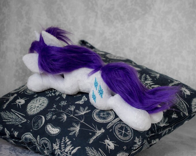 Sleeping Rarity MLP Plush Custom Pony My Little pony Friendship is Magic