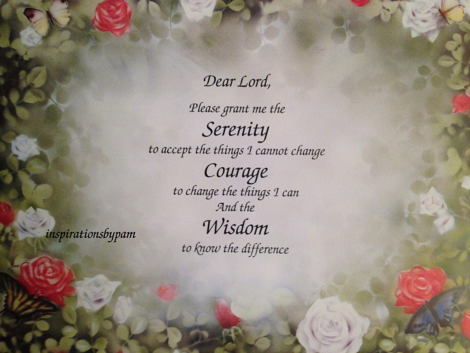 serenity prayer art print personalized 8x10 by inspirationsbypam
