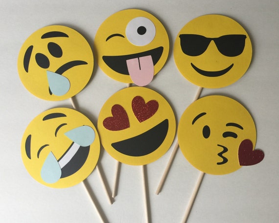 6 Pack of Emoji Photo Booth Props