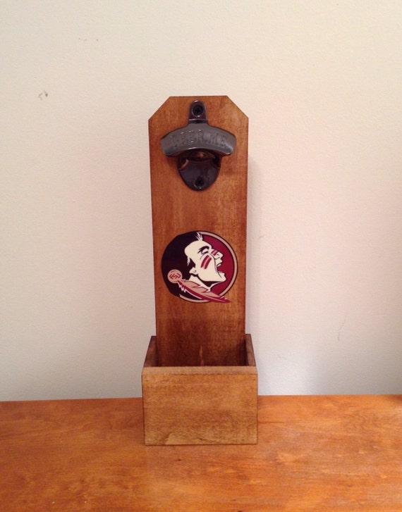 Wall Mounted Bottle Opener Florida State by ManCaveSports on Etsy