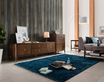 Walnut Mid Century Media Console 70", Mid Century TV stand, Mid Century Media Storage -Ekais BQ Line
