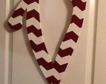 V-Hand Painted Custom Wooden Letter Door Hanger