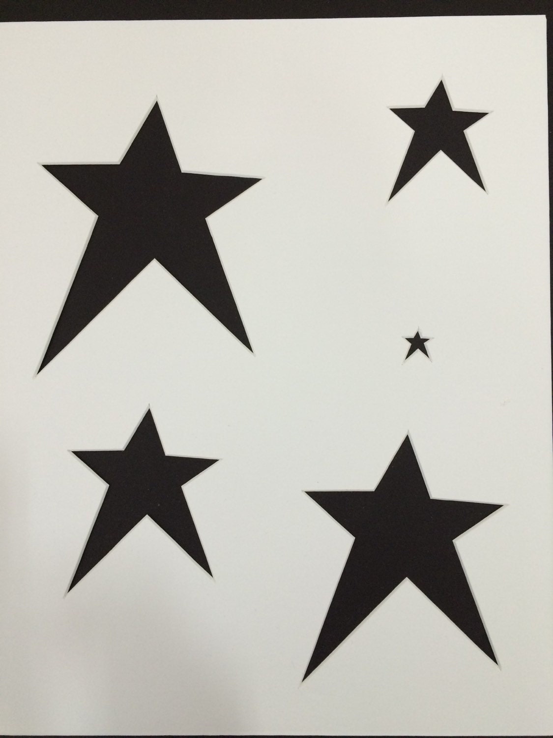 Primitive Star Collection Stencil Made From 4 Ply Mat Board free-printable-primitive-star-patterns-printable-word-searches