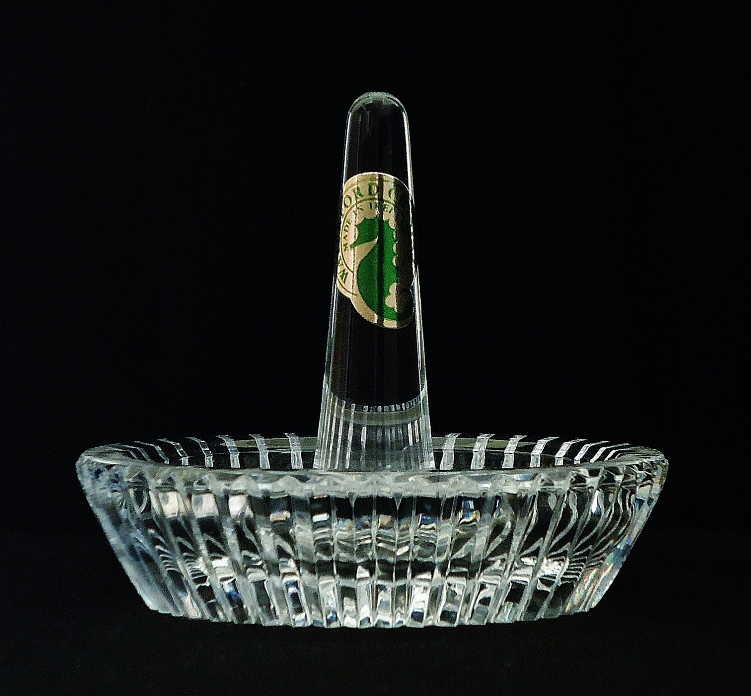 WATERFORD CRYSTAL Lismore Round Ring Holder. Made by BarbzTrinketz