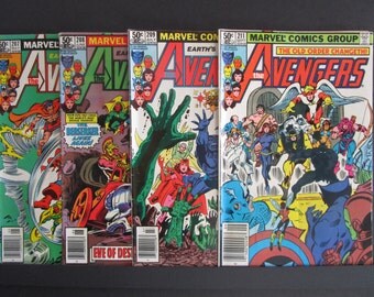 4 The Avengers Marvel comics issues #207,#208, #209, #211 all VG+