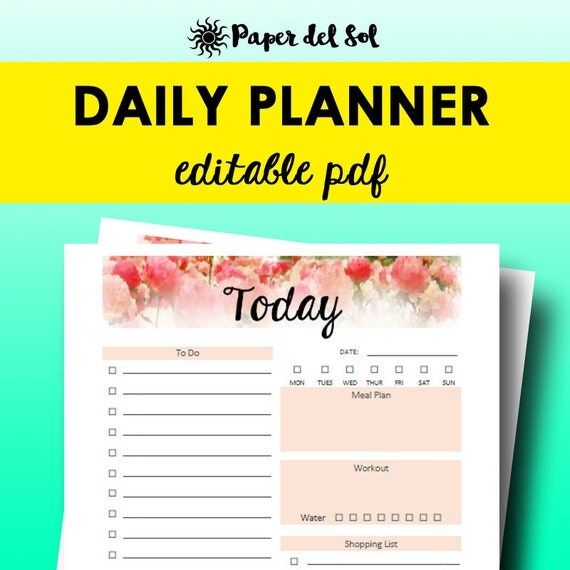 daily planner 2018