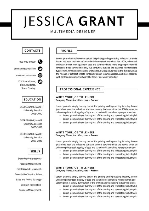 Jessica Resume Template / CV Template Cover Letter for MS