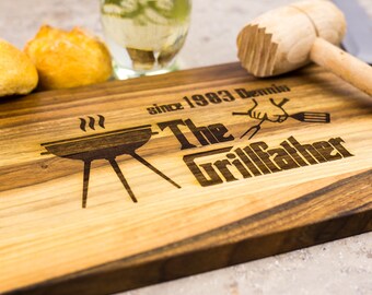 Grill board, Fathers custom gift, gift for dad, Unique Gift for husband, Grill gifts, Personalized Cutting Board, for Chef, gift for him