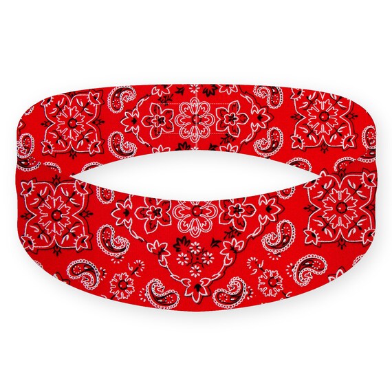 Items similar to Red Bandana Headband on Etsy