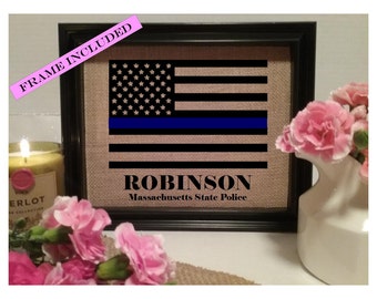 Thin Blue Line, American Flag, Police Officer Gift, Police Department, Police Gift, Thin Blue Line Gift, Gift for Police, Law Enforcement
