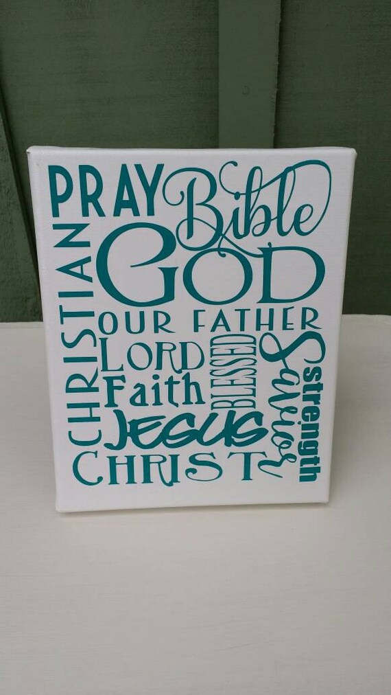 Religious home decor Custom Subway Art 8x10 canvas art faith