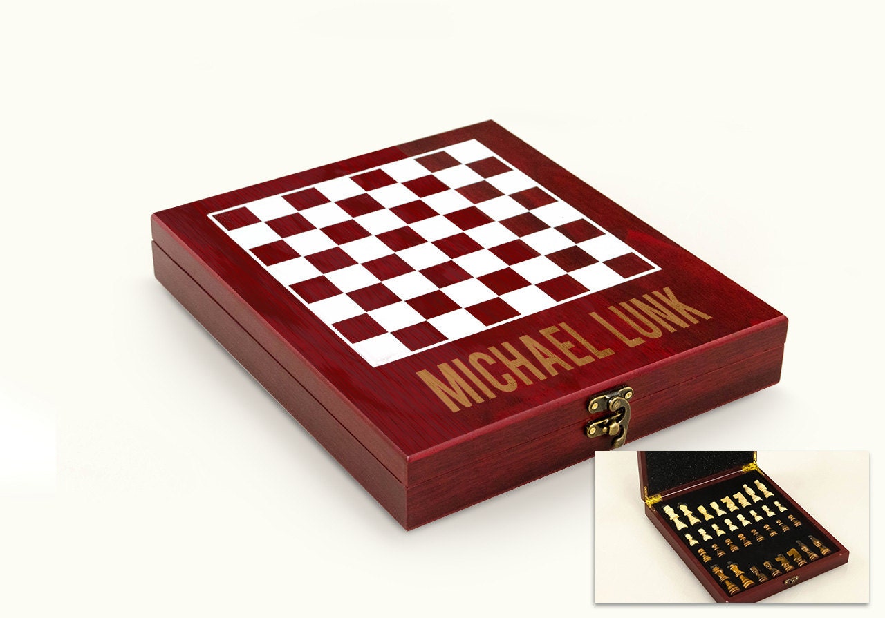 Personalized Laser Engraved Chess Set Custom Chess Game