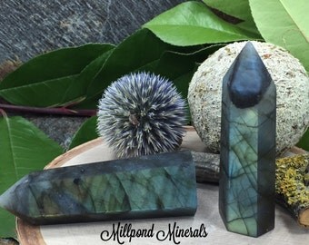Labradorite Tower, Labradorite, Raw Labradorite Tower, Crystals, Minerals, Home Decor, CM3702