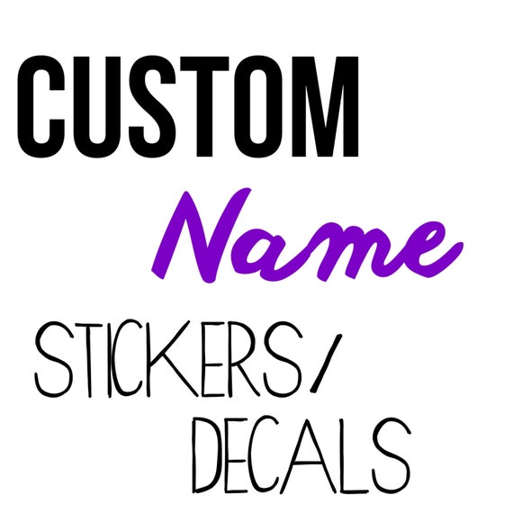 Custom Name Computer Sticker/Decal Customized Name by PHandCo