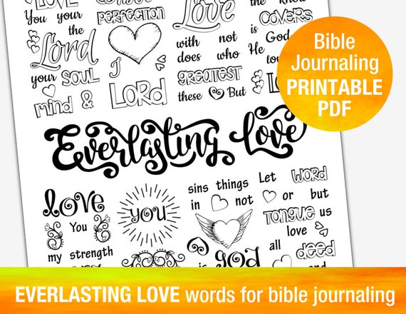 everlasting love printable templates for bible journaling