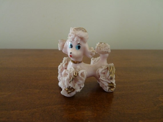 pink spaghetti poodle figurine