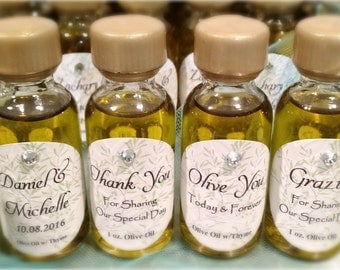 50 mini Olive Oil infused w/thyme Wedding Favors